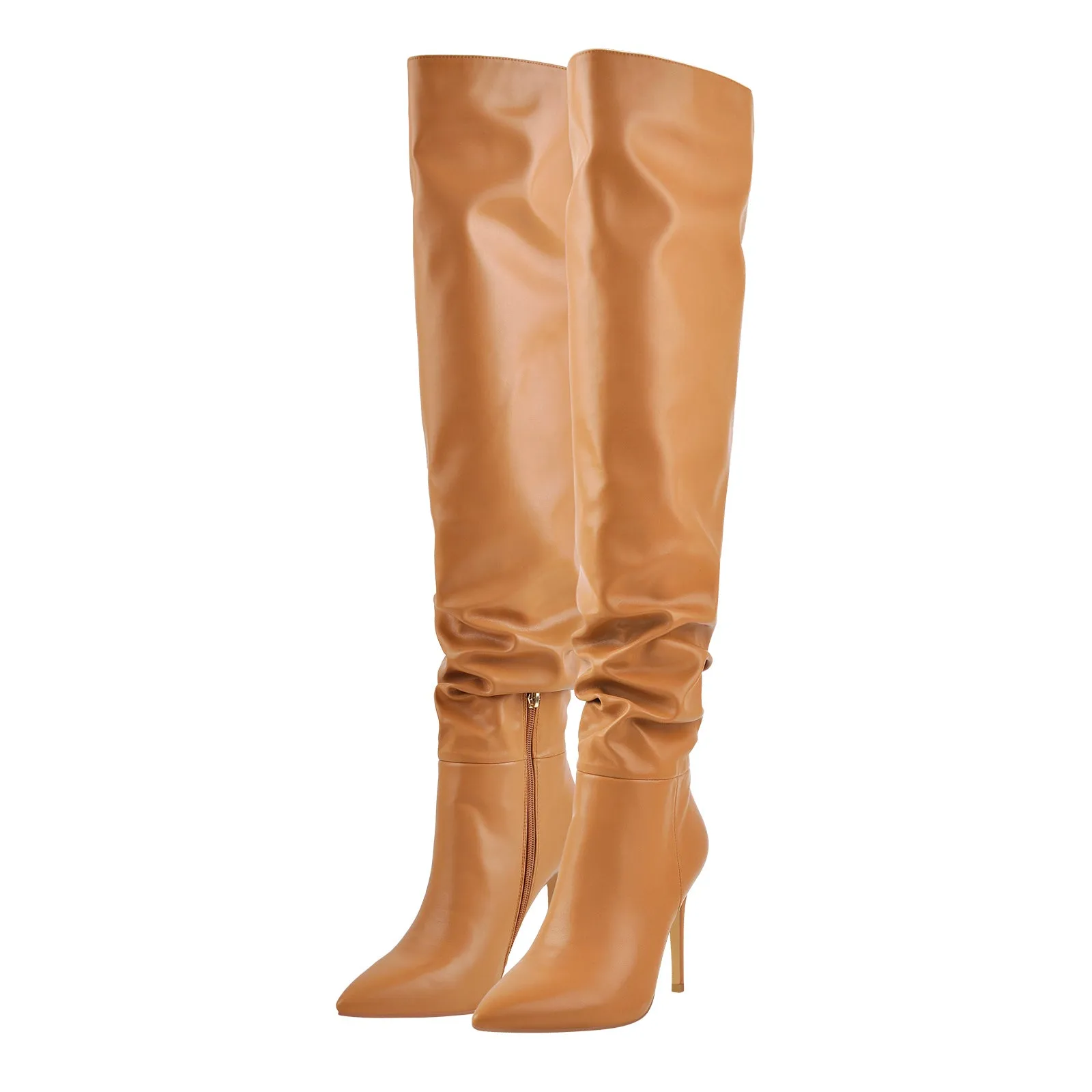 Pointed Toe Tight High Boots 4in Stiletto Heel