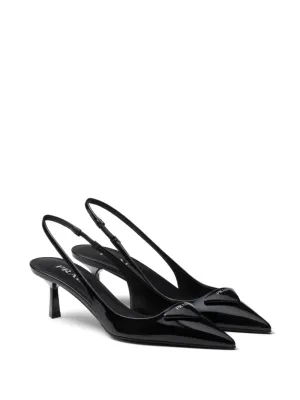 PRada Triangle Logo Slingback Pump