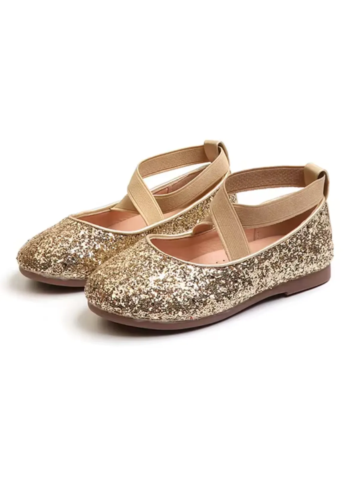 Princess Glitter Sparkling Mary Jane Flats  by Liv and Mia