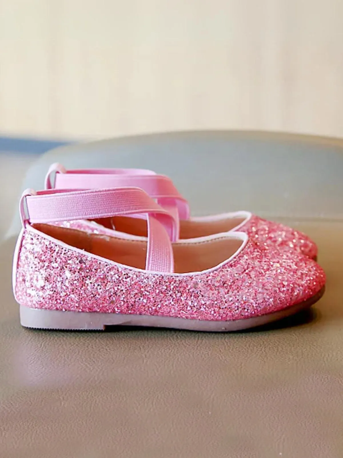 Princess Glitter Sparkling Mary Jane Flats  by Liv and Mia