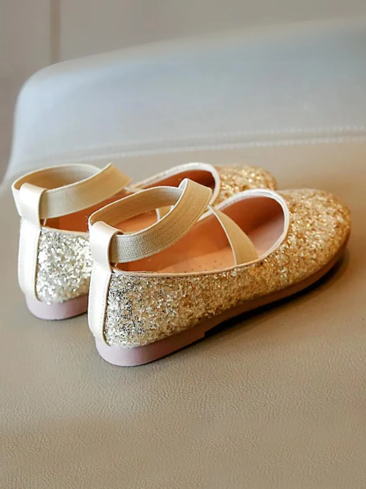 Princess Glitter Sparkling Mary Jane Flats  by Liv and Mia