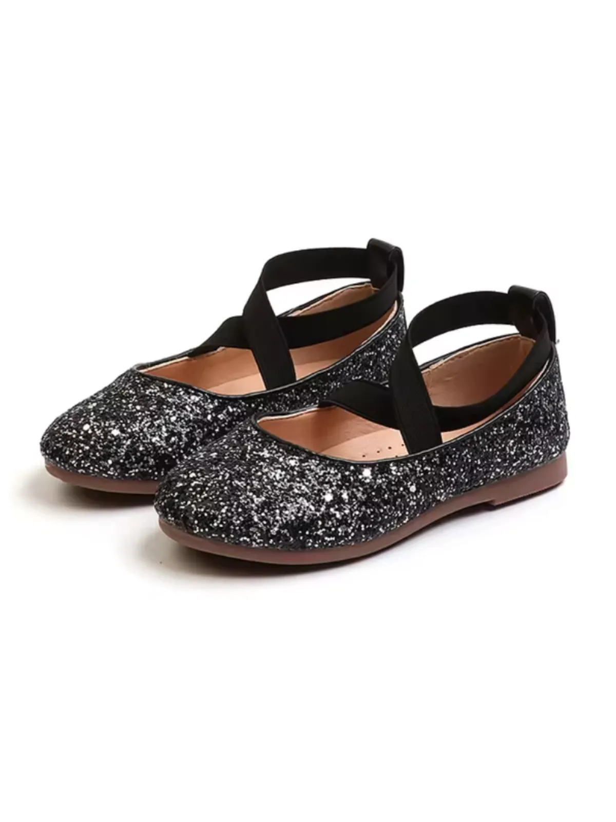 Princess Glitter Sparkling Mary Jane Flats  by Liv and Mia