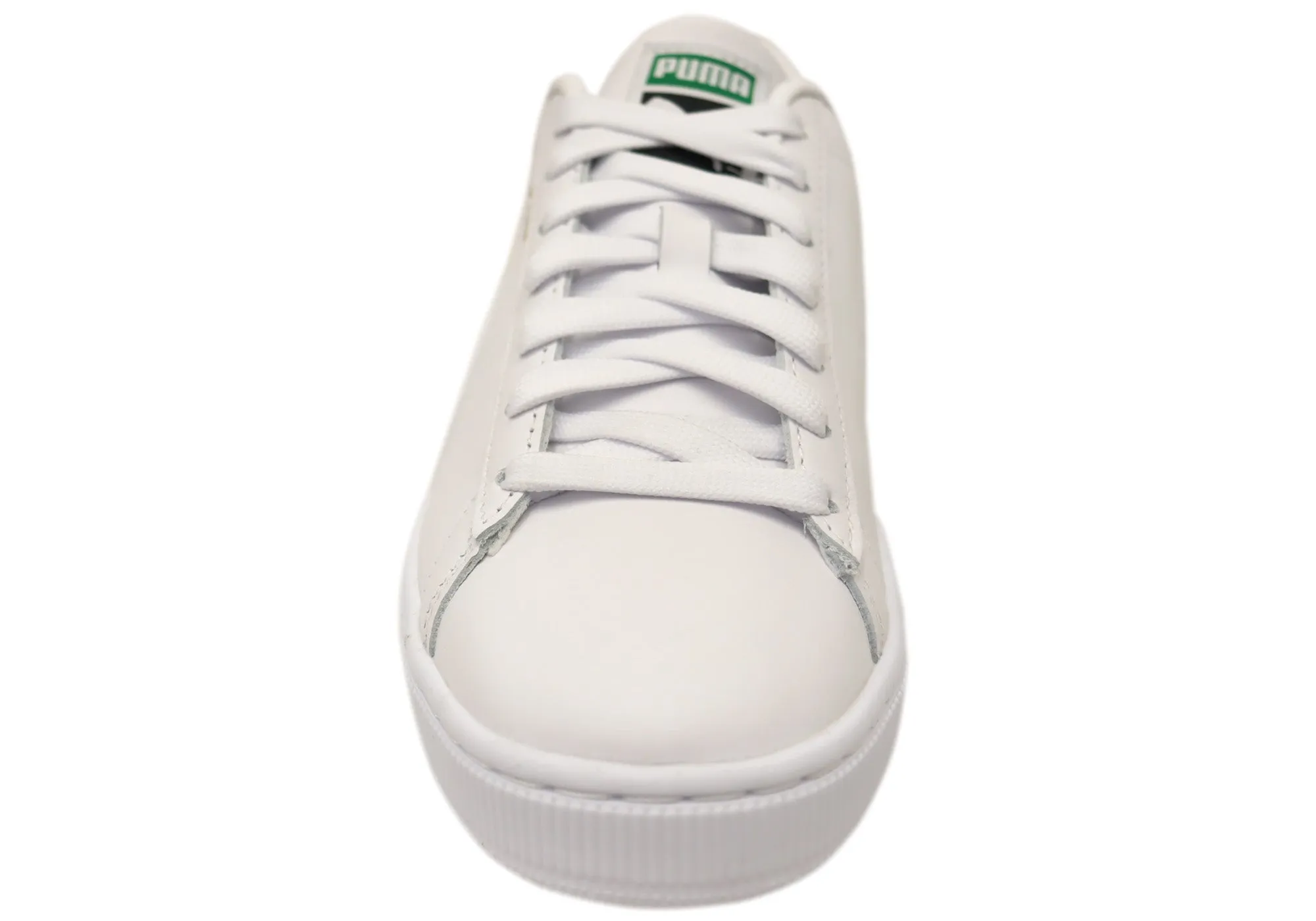 Puma Mens Basket Classic XXI Comfortable White Lace Up Sneakers