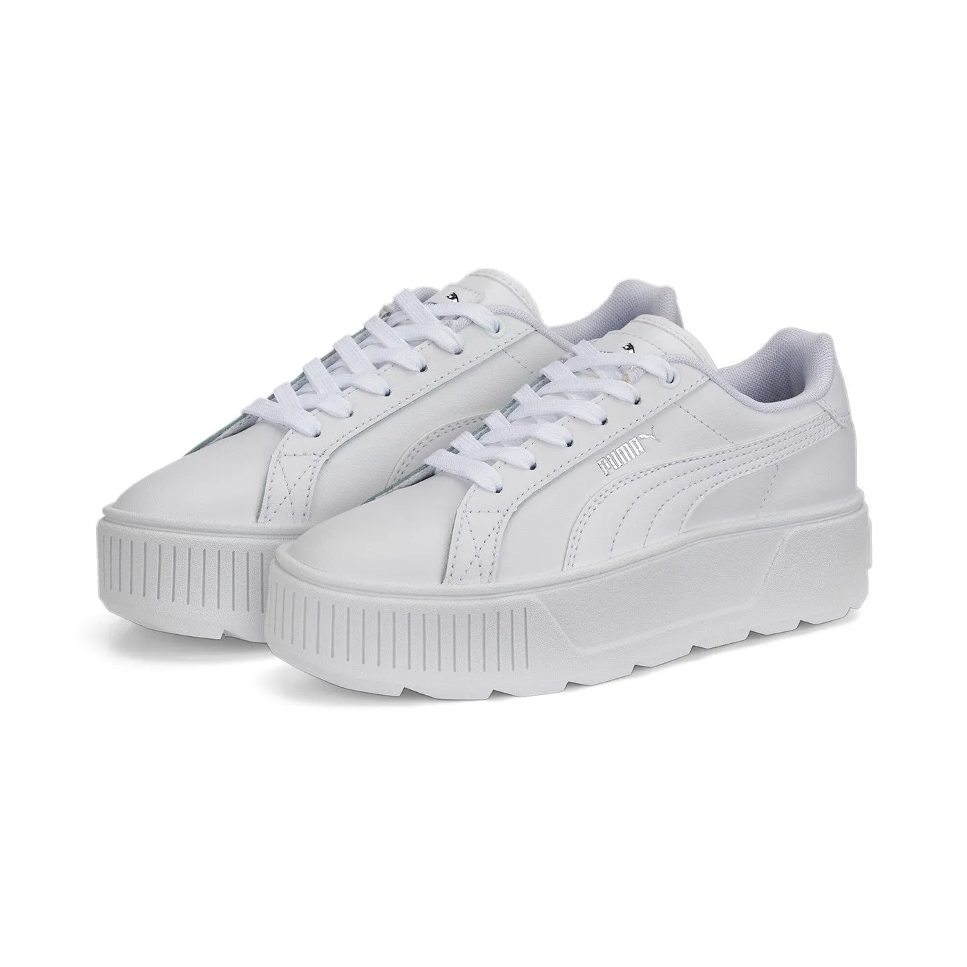 Puma scarpa sneakers da ragazza con zeppa Karmen 387374 01 bianco