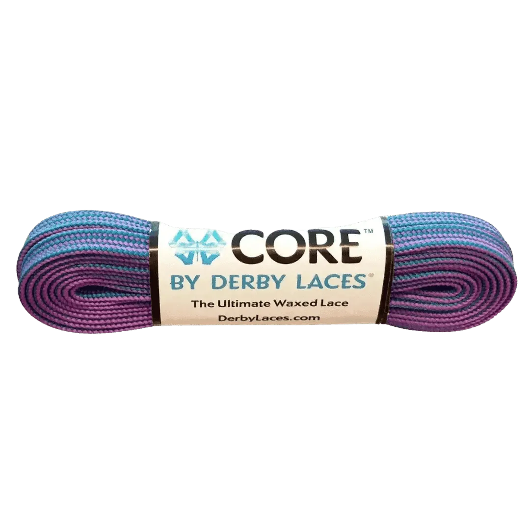 Purple and Teal Stripe CORE Laces