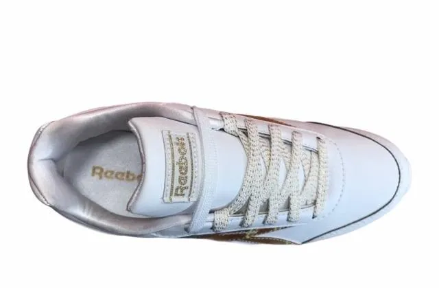 Reebok scarpa sneakers da bambina Royal CLJOG 2 Plat FW8187 bianco oro