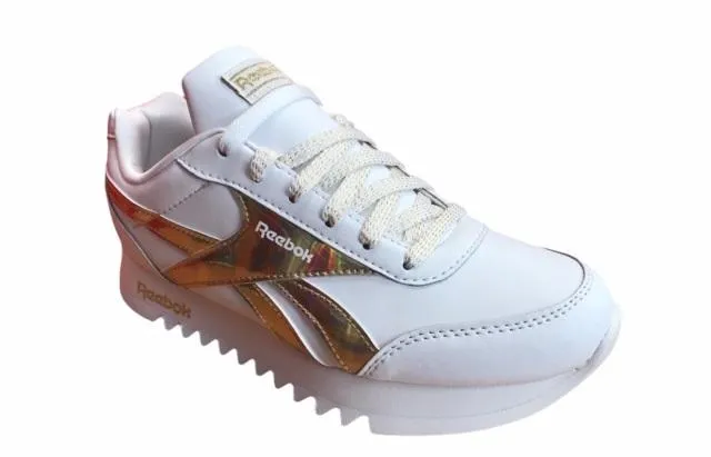 Reebok scarpa sneakers da bambina Royal CLJOG 2 Plat FW8187 bianco oro