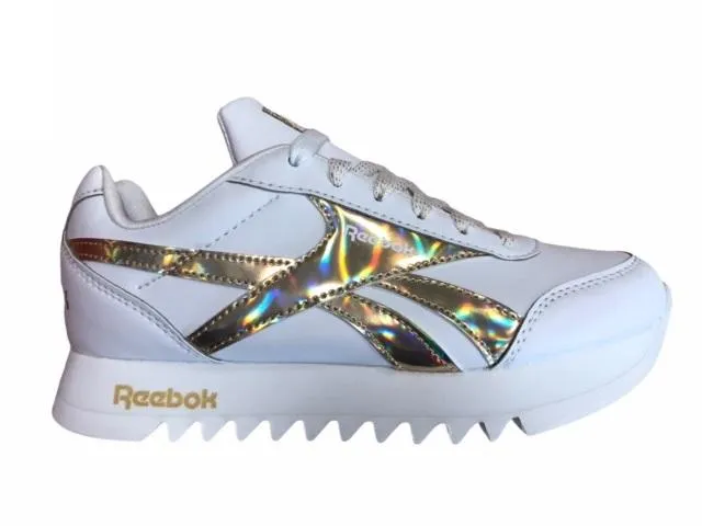 Reebok scarpa sneakers da bambina Royal CLJOG 2 Plat FW8187 bianco oro