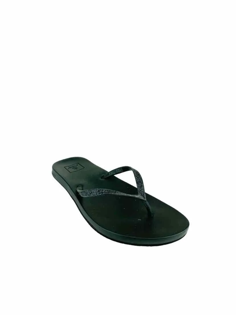 Reef Women's Stargazer Glitter Flip Flop Sandals Black Size 6-7