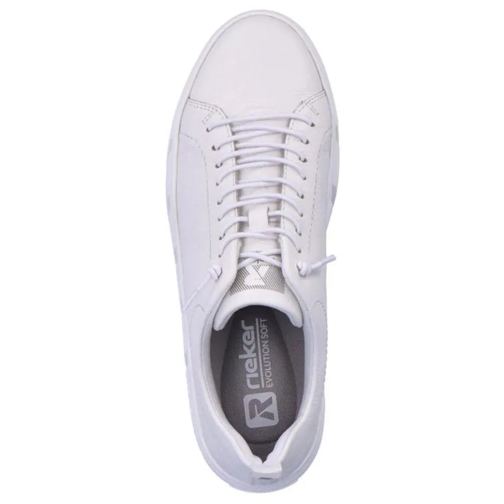 Rieker W0500 White Leather Sneakers (Women's)