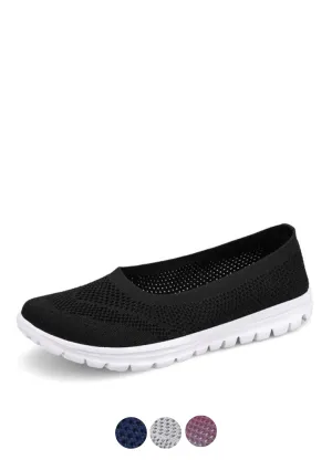 Roberta Women's Fashion Breathable Mesh Loafers Black Shoes