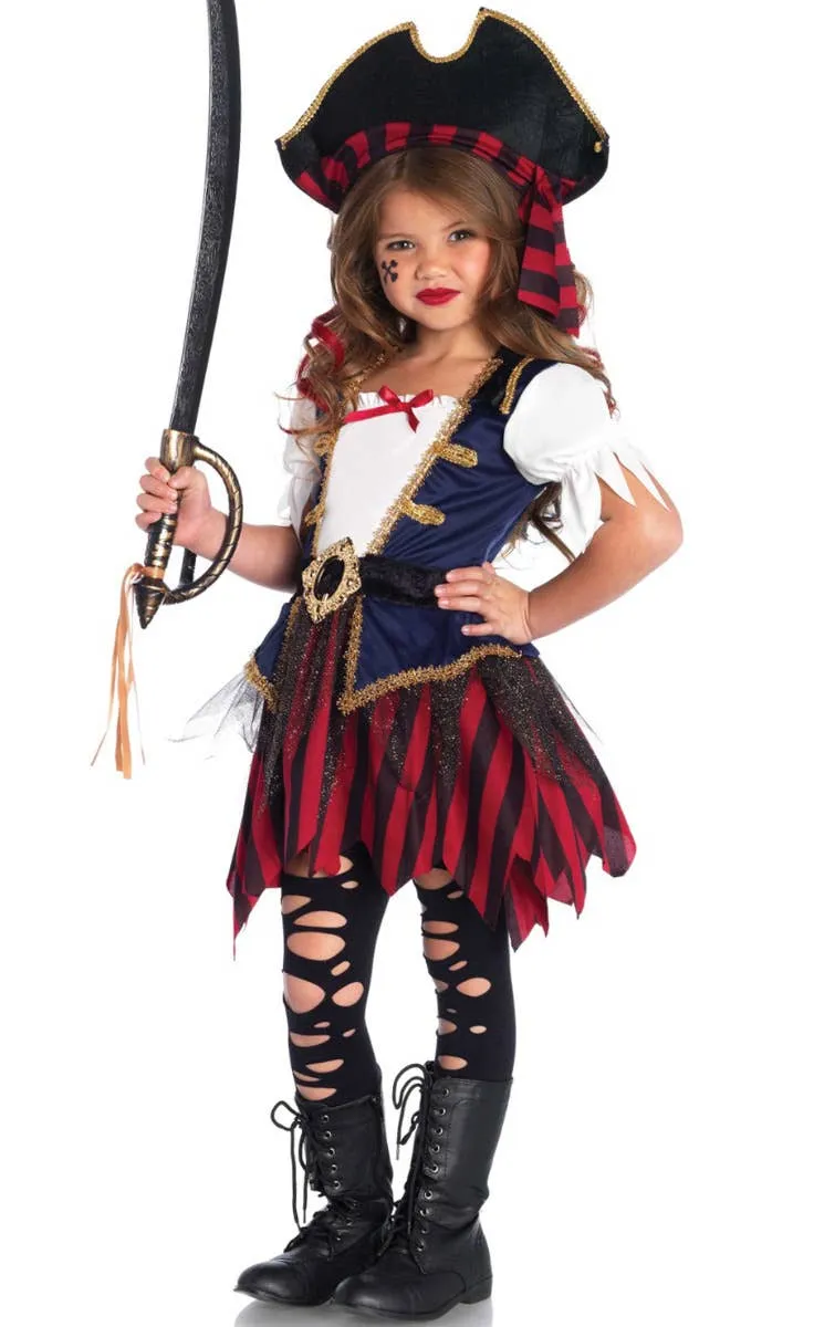 Sassy Carribean Pirate Girls Costume