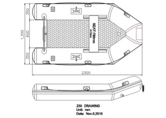 Seago Go Lite 230 Inflatable Tender - 2024 Model - In Stock