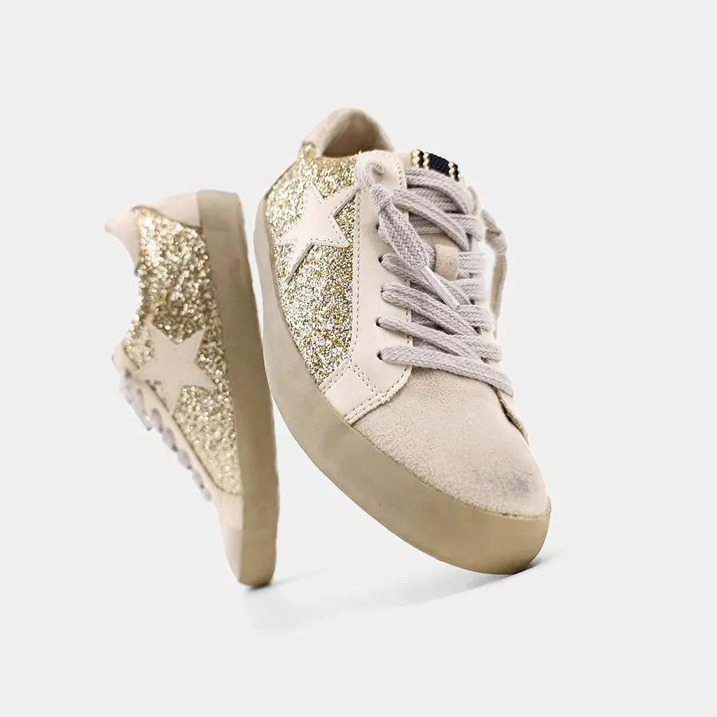 ShuShop Paula Toddlers Sneaker Gold Glitter