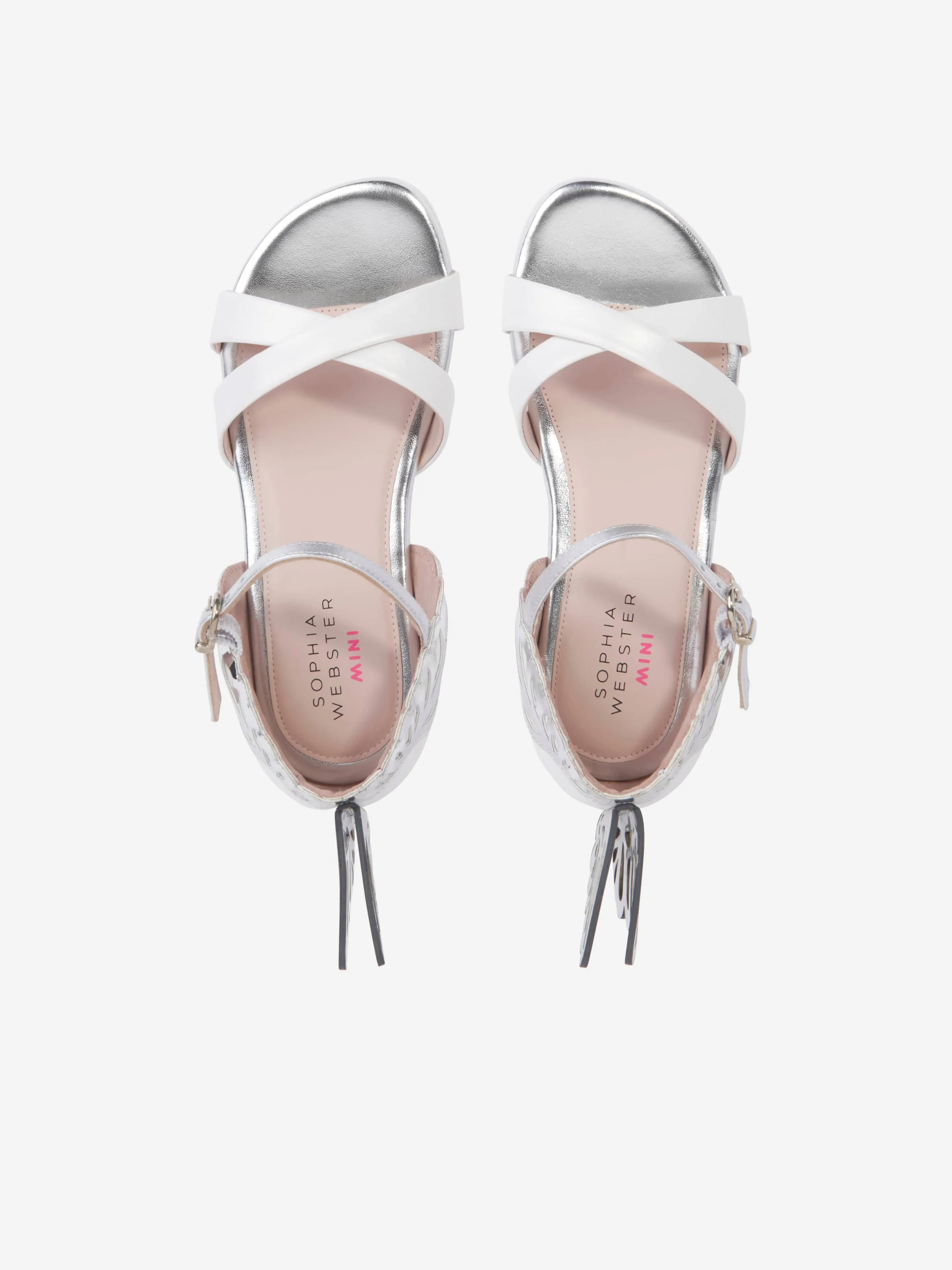 Sophia Webster Girls Leather Heavenly Sandals in Ivory