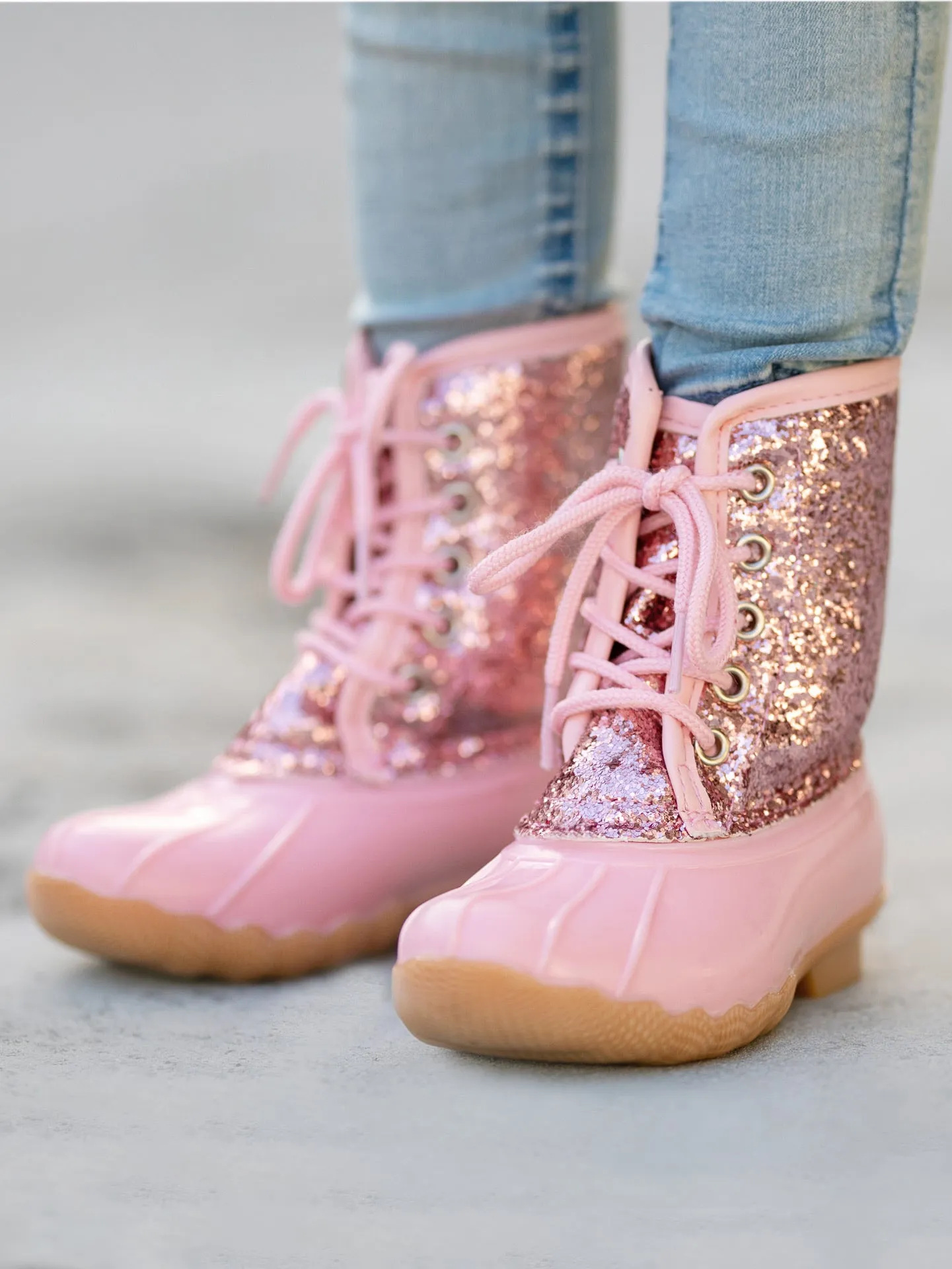 Sparkle Splash Glitter Duck Boots By Liv and Mia