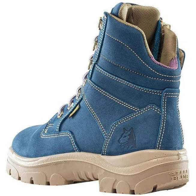 Steel Blue Women's Cross 6" Steel Toe WP Side Zip Work Boot -Blue- 812861