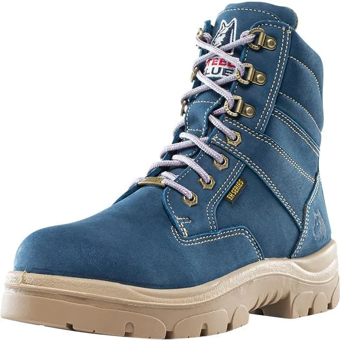 Steel Blue Women's Cross 6" Steel Toe WP Side Zip Work Boot -Blue- 812861