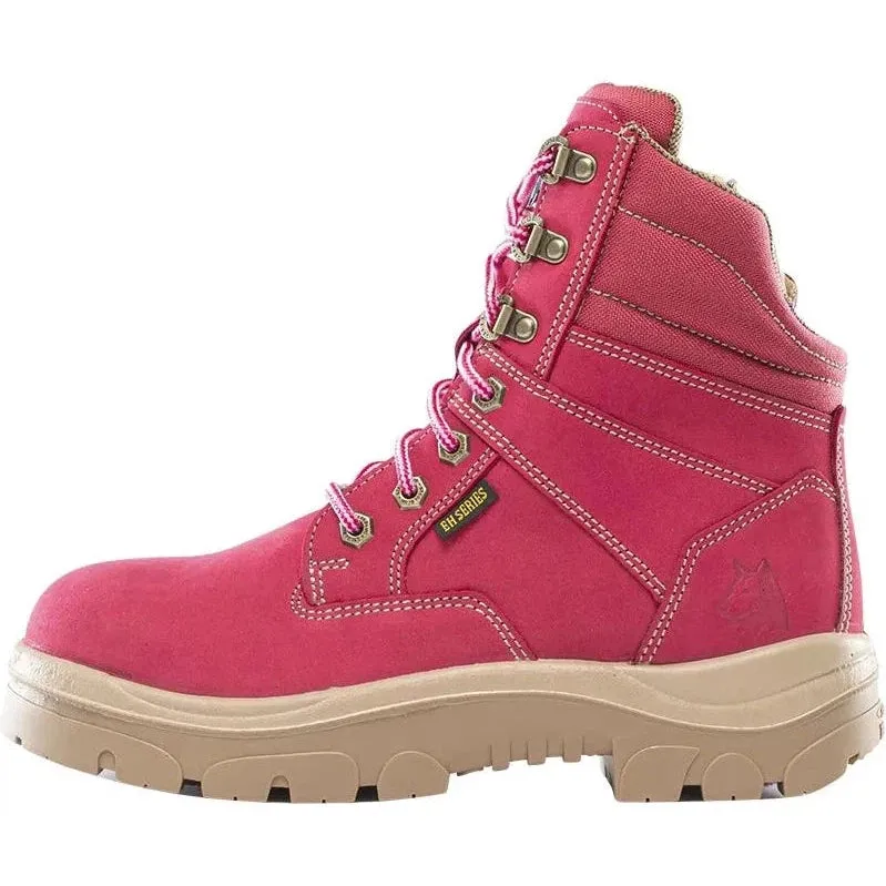 Steel Blue Women's Cross 6" Steel Toe WP Side Zip Work Boot -Pink- 812861