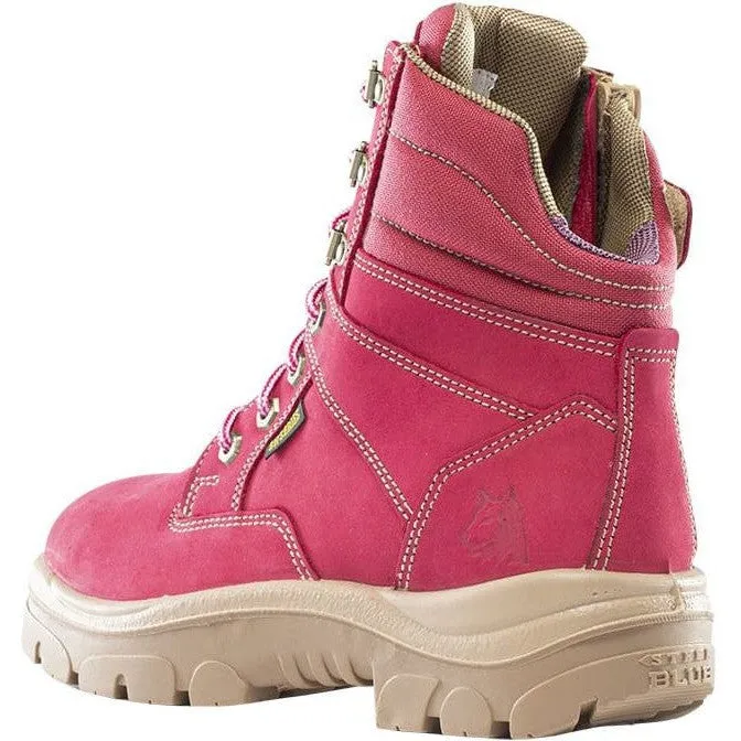 Steel Blue Women's Cross 6" Steel Toe WP Side Zip Work Boot -Pink- 812861