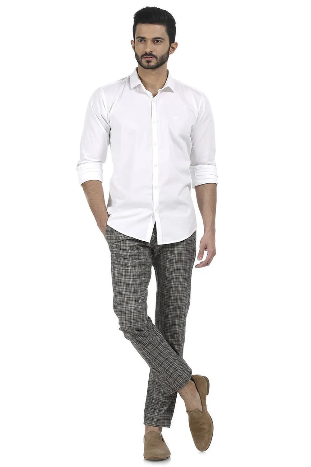 Tapered Fit Checks Trouser