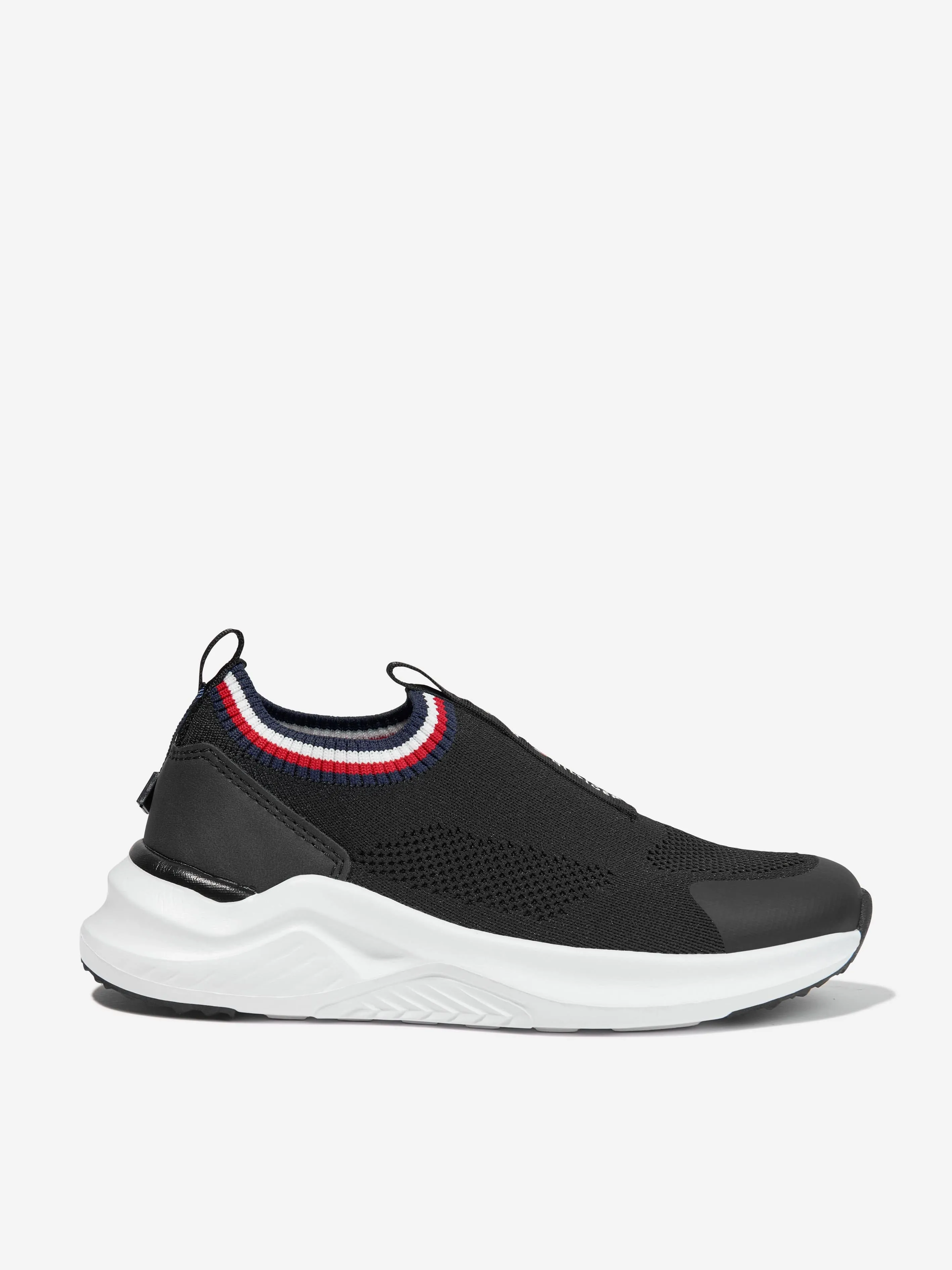 Tommy Hilfiger Kids Low Cut Easy-On Trainers in Black