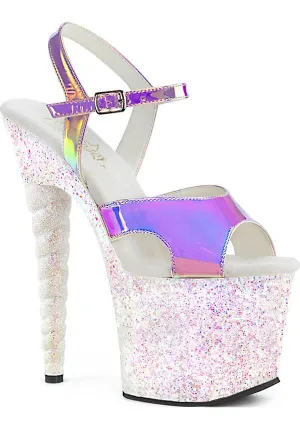 UNICORN-711LG [Purple TPU/ Opal Glitter] | PLATFORM HEELS [PREORDER]