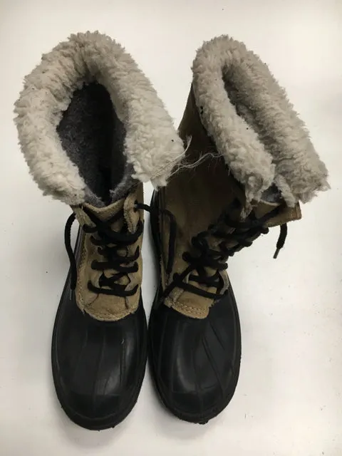 Used kamik Tan/Black Adult Size 6 Winter Boots