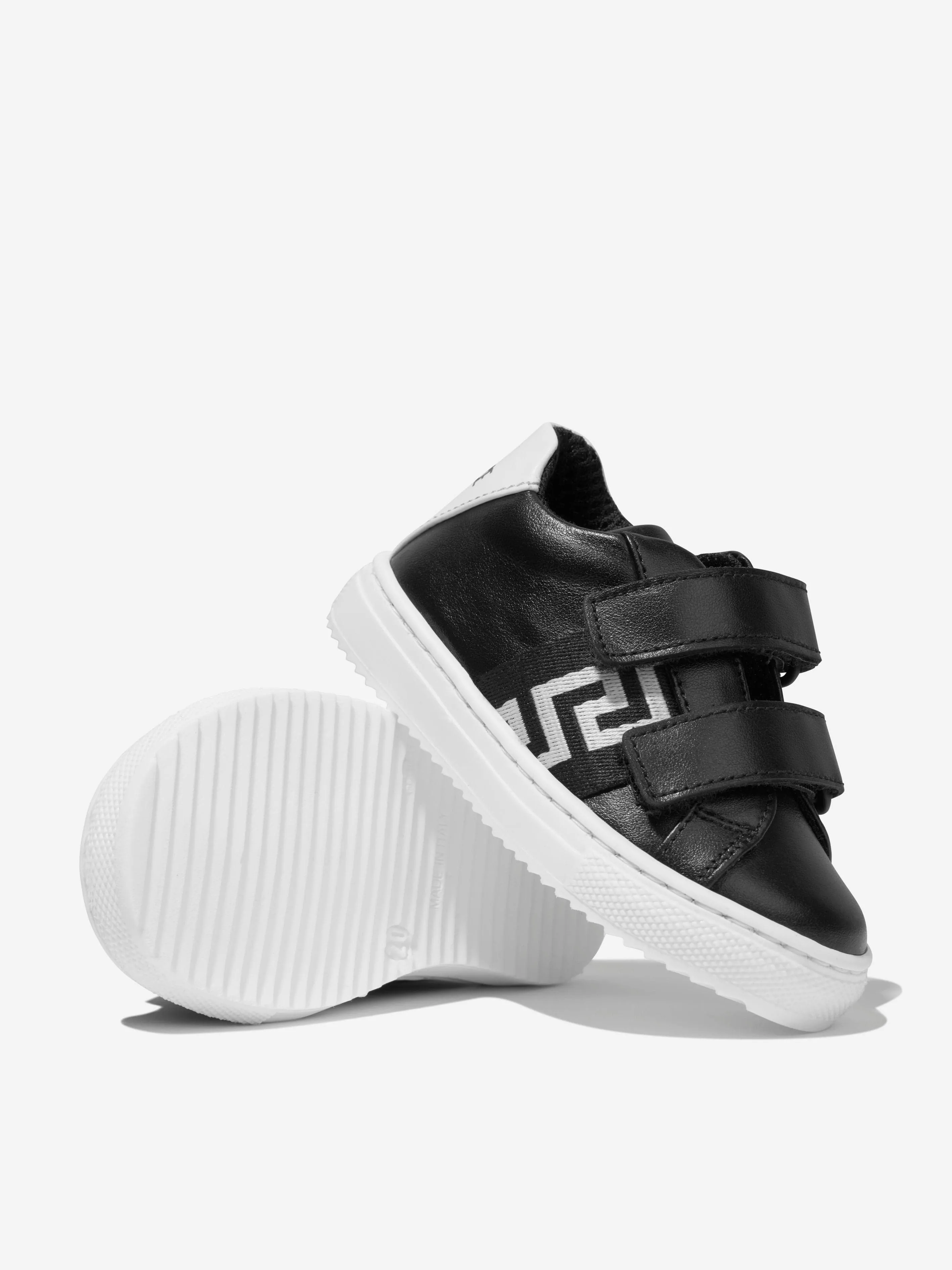 Versace Kids Leather Greca Trainers