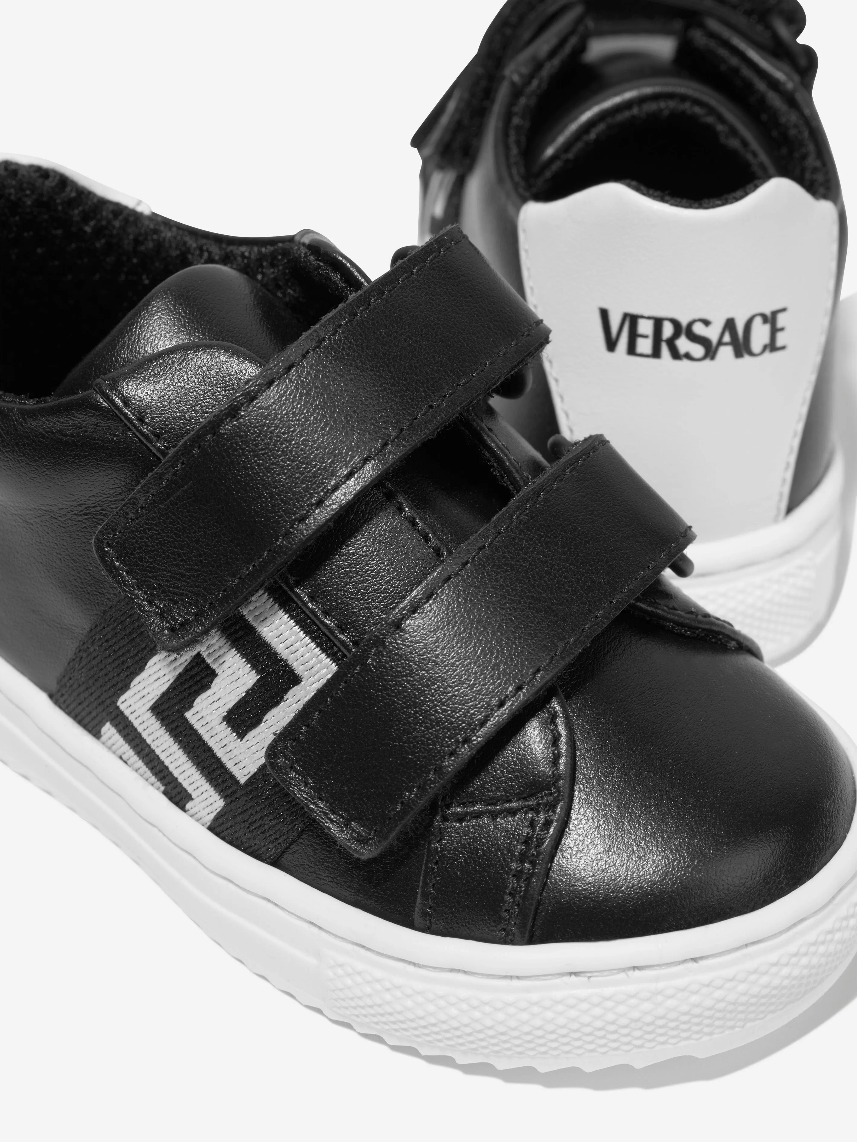 Versace Kids Leather Greca Trainers