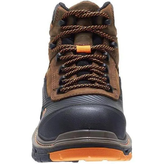 Wolverine Men's Overpass Safety Toe 6" WP Work Boot - Brown - W10717