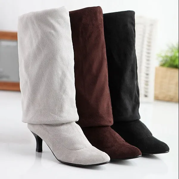 Women solid color stiletto heel over the knee boots