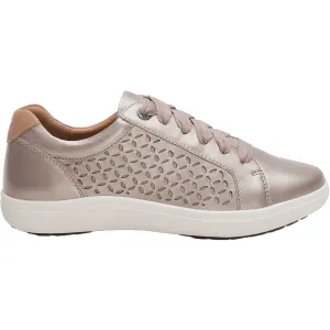 Women's Aetrex Courtney White Gold Cutout Leather