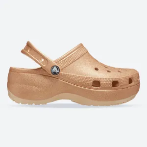 Women's Crocs 207241 Classic Platform Glitter Clog Sandals