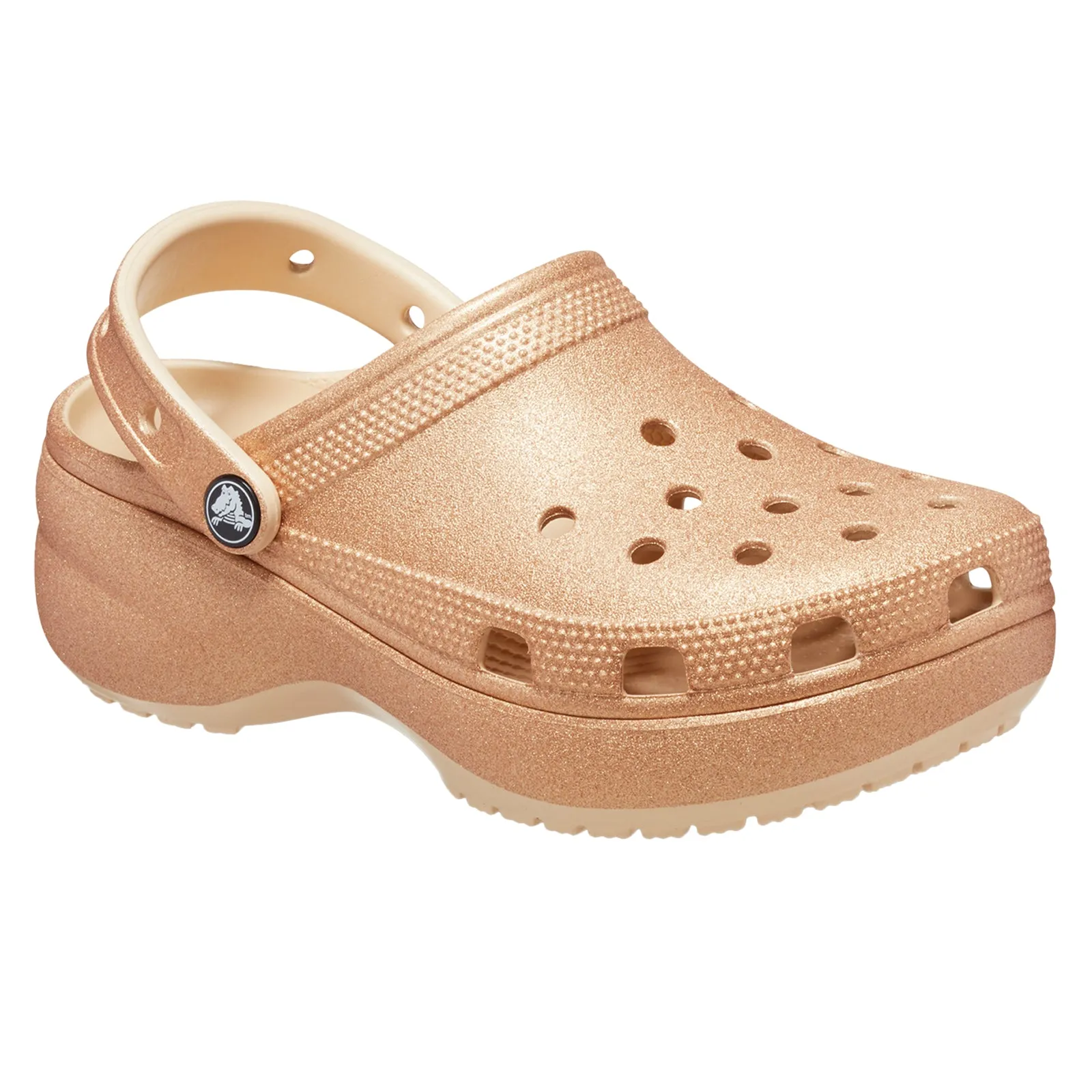 Women's Crocs 207241 Classic Platform Glitter Clog Sandals