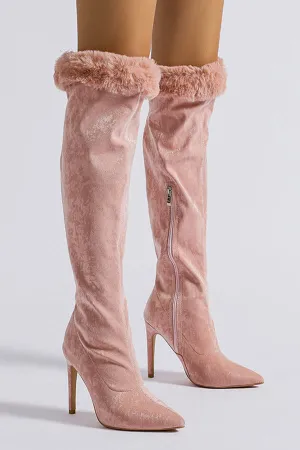 Women's Over The Knee Thigh High Chunky Heel Boots