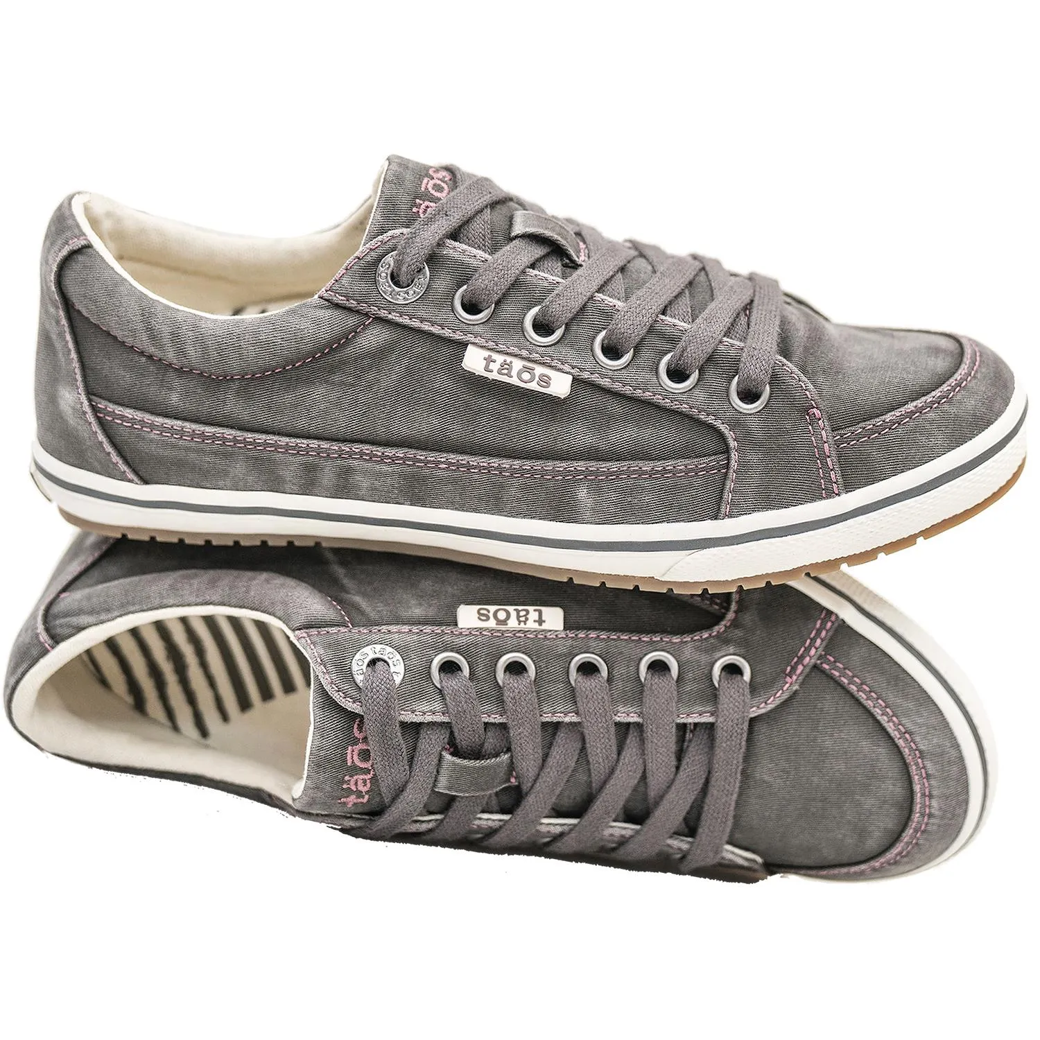 Women's Taos Moc Star Graphite Distressed Canvas