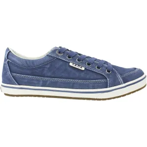 Women's Taos Moc Star Indigo Distressed Canvas