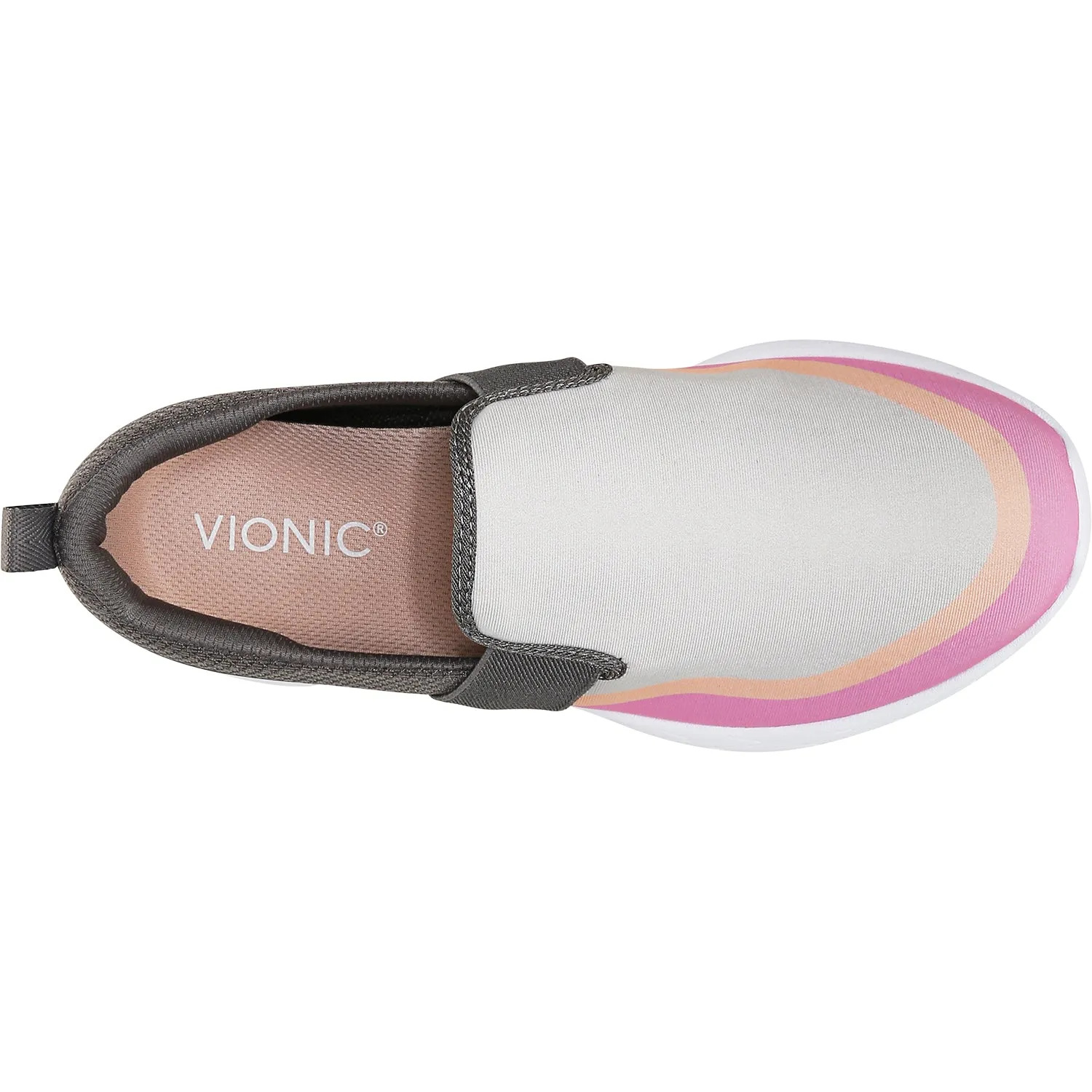 Women's Vionic Nalia Grey/Pink Fabric Mesh