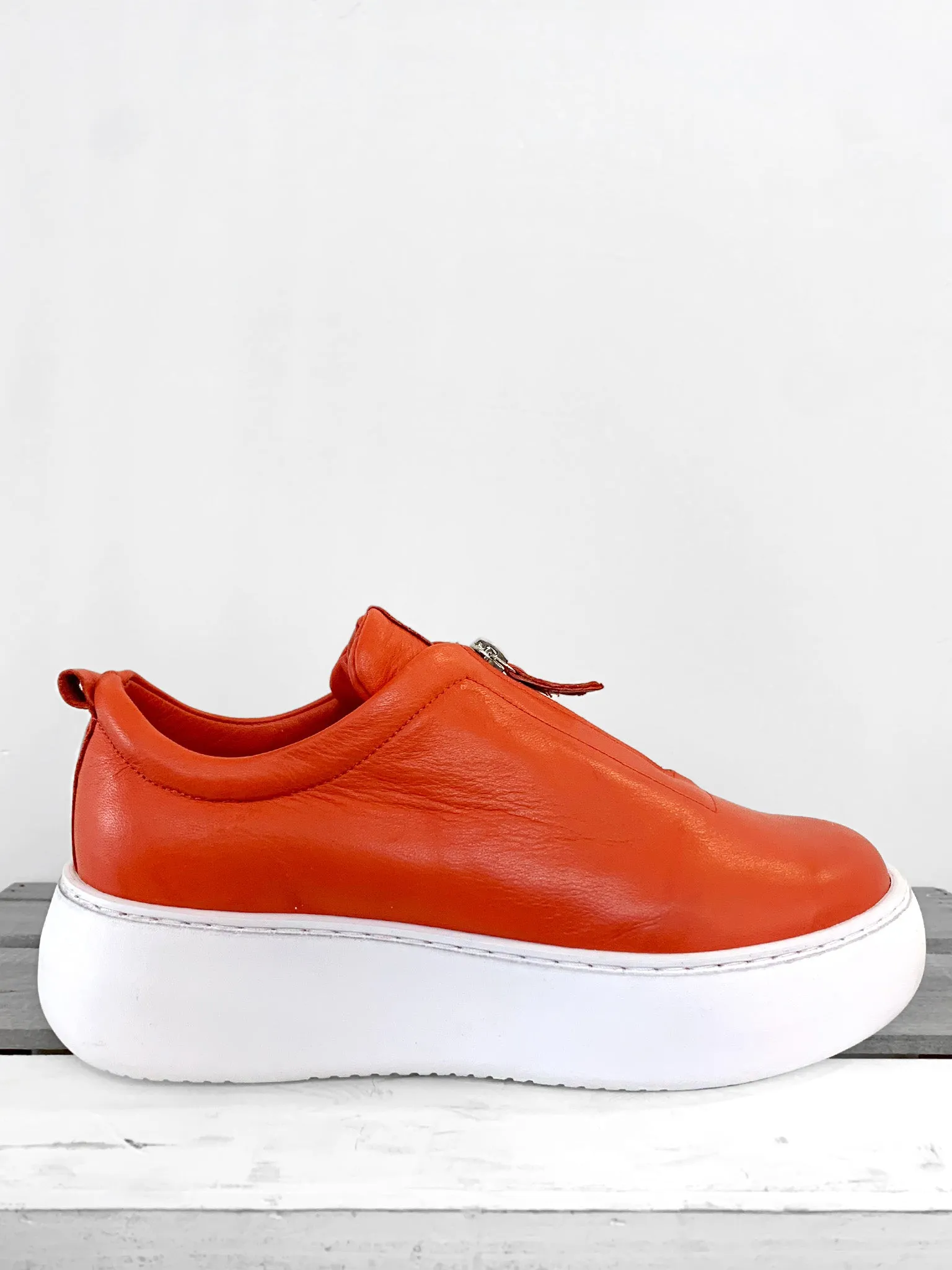 Zip Front Sneakers - 2 Colours